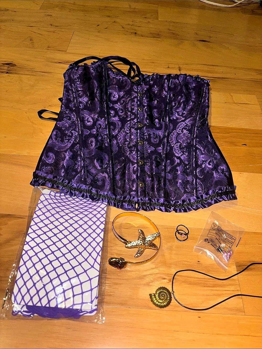 Purple Paisley Corset Top Ursula costume